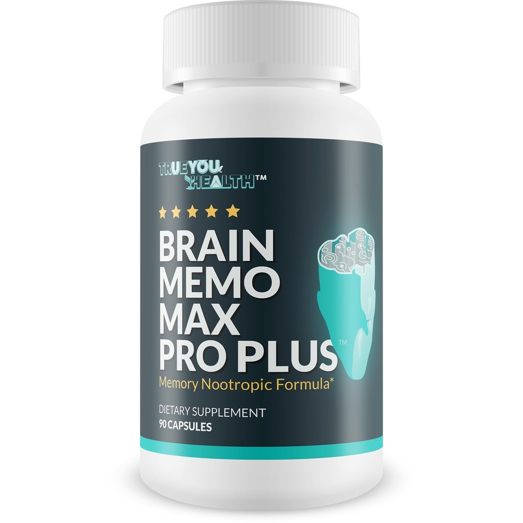 Brain Memo Max Pro Plus - Top Memory & Brain Memo Max Pro Supplement - Supporto Memoria migliorata & Mental Acuity - Aiuto Natural Brain Funzione - Supporto Focus, Mental Recovery, & Energy
