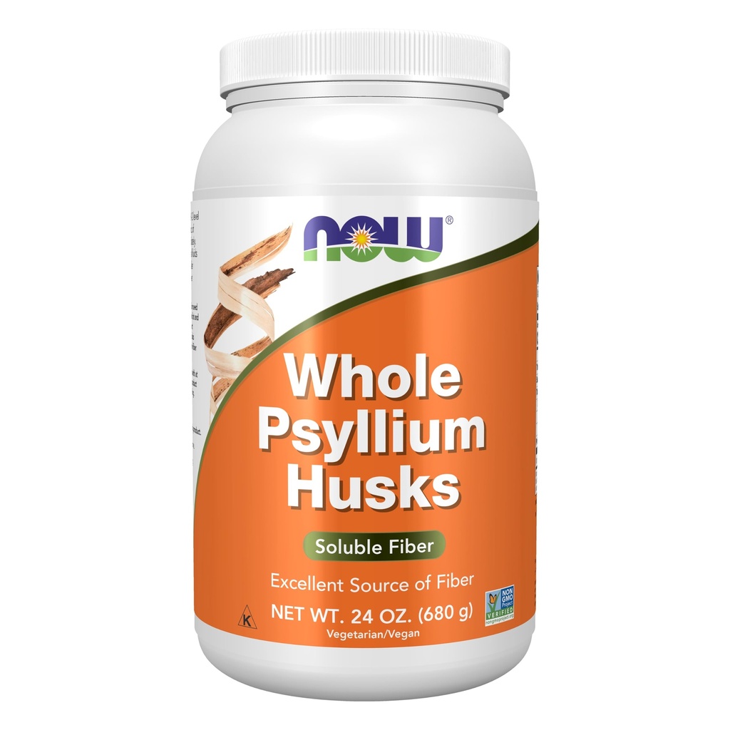 JETZT Nahrungsergänzungsmittel, ganze Psyllium Husks, Non-GMO-Projekt Verifiziert, lösliche Faser, 24-Ounce
