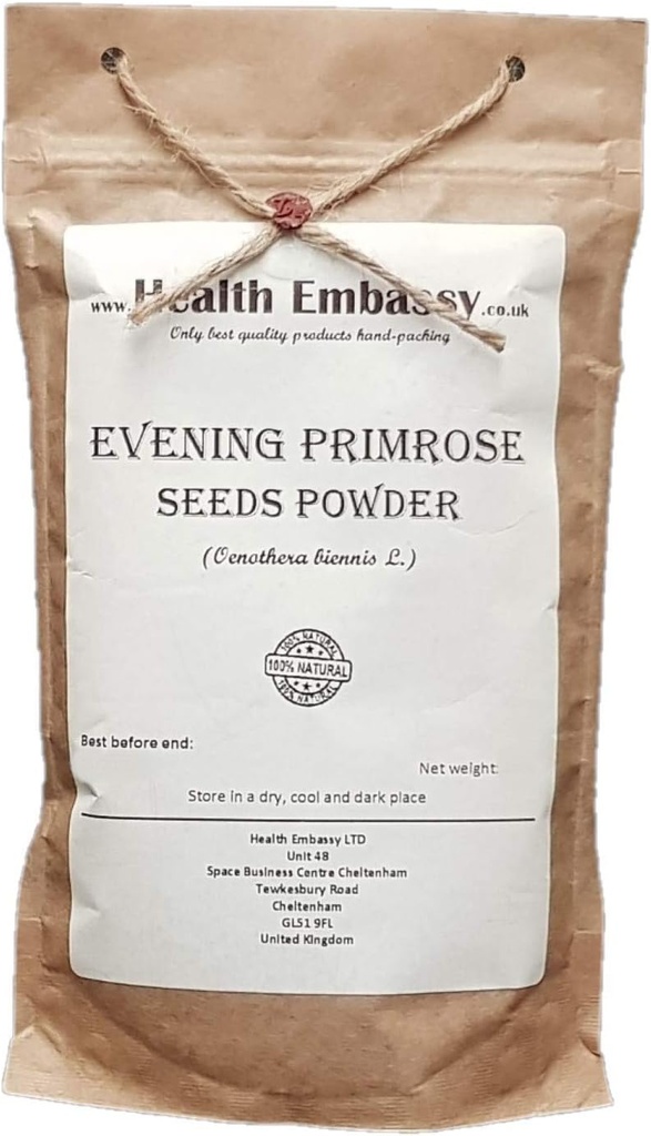 Gesundheitsbotschaft Abend Primrose Samen Pulver | Oenothera biennis L | (50g)