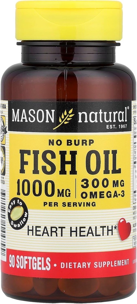 Fischöl 1000 Mg kein Burp Softgel, von Mason Vitaminen - 90 Ea