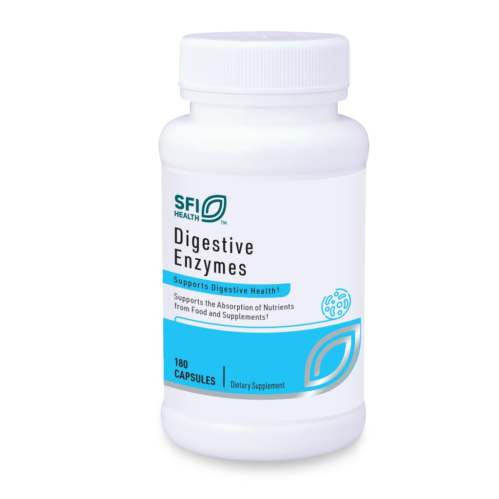 Klaire Labs SFI Health Digestive Enzyme - Gut Health Supplements mit Lipase, Amylase & Protease Enzymes for Digestion - Aid Nutrient Absorption - Hilfe Occasional GI Discomfort (180 Kapseln)