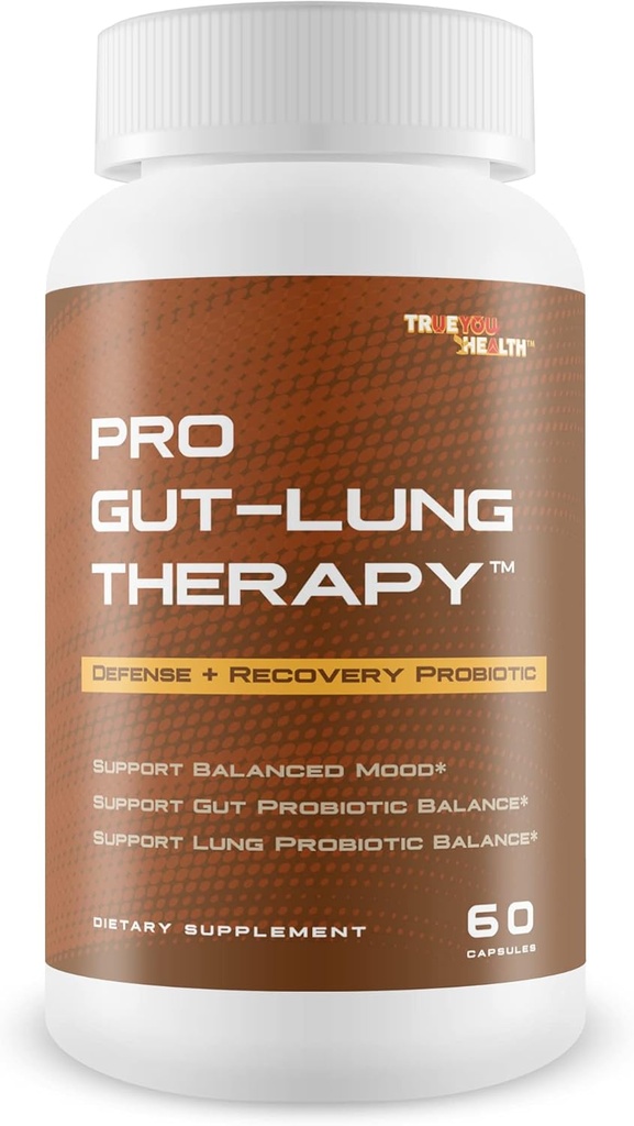 Pro Gut-Lung Therapy - Soutien de l'humeur probiotique - Défense + Récupération Probiotique - Soutien de l'humeur équilibrée - Soutien de l'équilibre probiotique Gut - Soutien de l'équilibre probiotique pulmonaire - Soutien de la santé globale