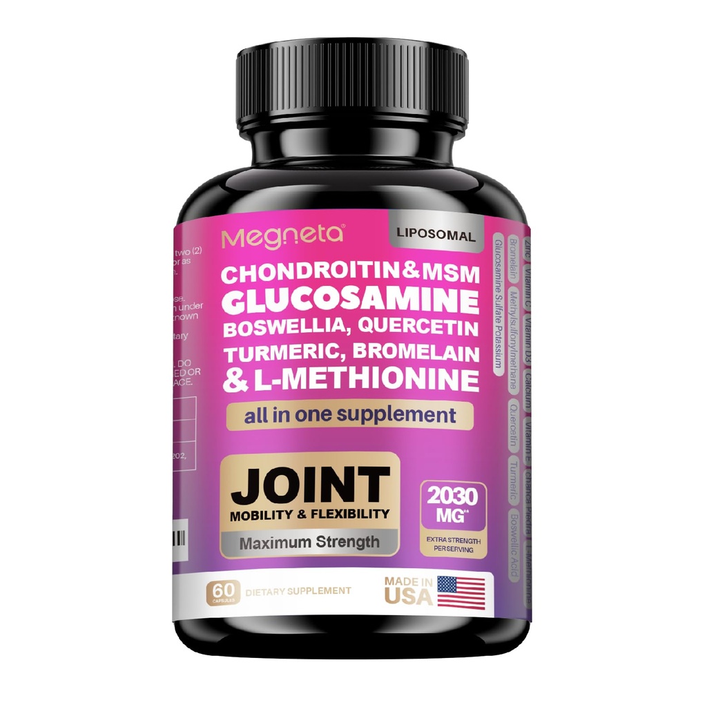 19-in-1 Joint Support Kapseln Glucosamine Chondroitin Turmeric Msm Boswellia - Joint Support Supplement für Knochen, Rücken, Knie, Hands Joint Health