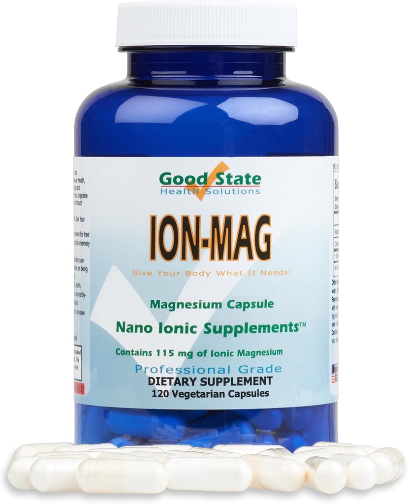 Good State ION-MAG - Ionic Magnesium Capsules - (115 mg Ogni dose) (120 capsule vegetali)