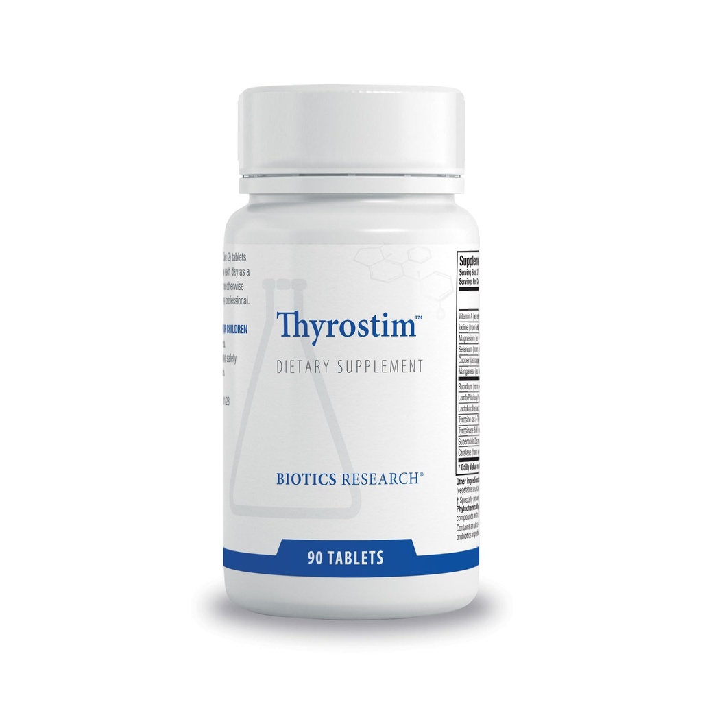 Recherche en biotique ThyrostimTM – Soutien endocrinien, Hormones thyroïdiennes équilibrées, T3, T4, Aid Thyroïde Gland, Boost Métabolisme, Aid in Digestion, Support Système nerveux 90 Comprimés