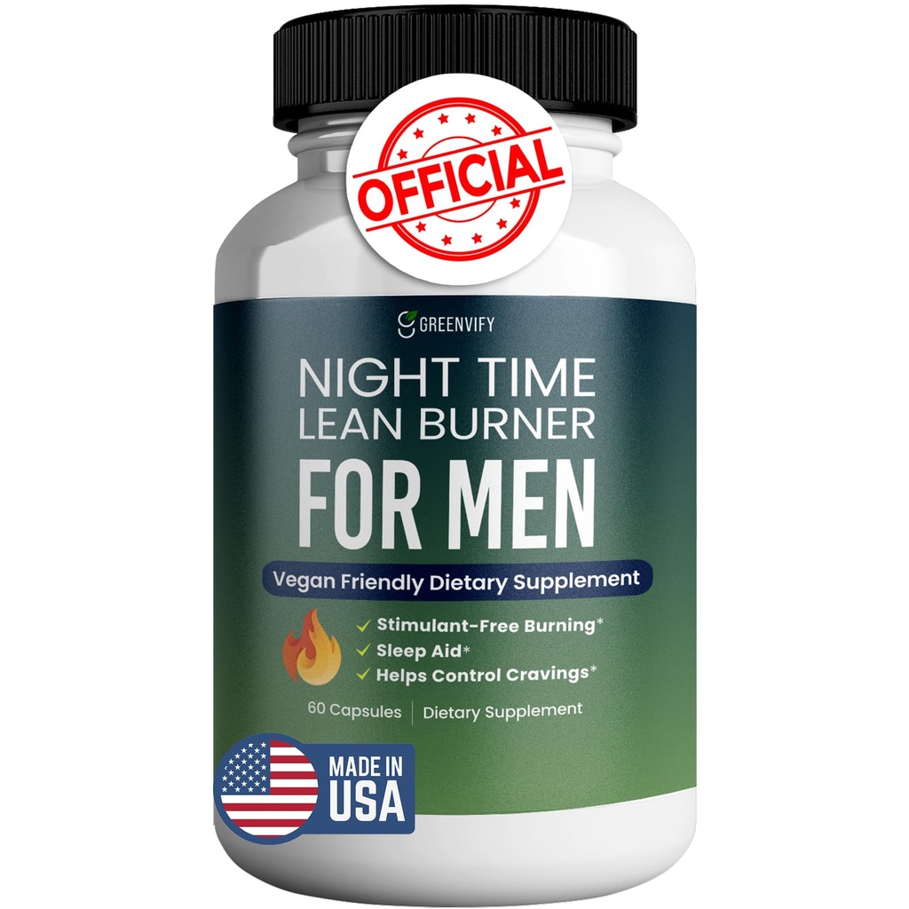 Bruciatore di notte magra per gli uomini supplemento di sonno avanzato Vitamina D Night Burner &amp; recupero di anabolizzanti, aiuto naturale del sonno con Magnesio, Ashwaganda (1)