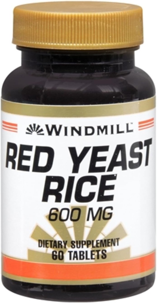 Windmühle Rote Hefe Reis 600 mg Tabletten 60 Tabletten (Pack von 3)