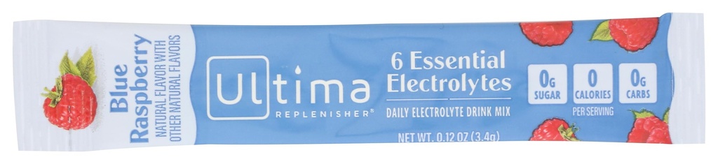 Ultima Replenisher Blue Raspberry Electrolyte Bevo Miscela Singola, 0.12 Oz
