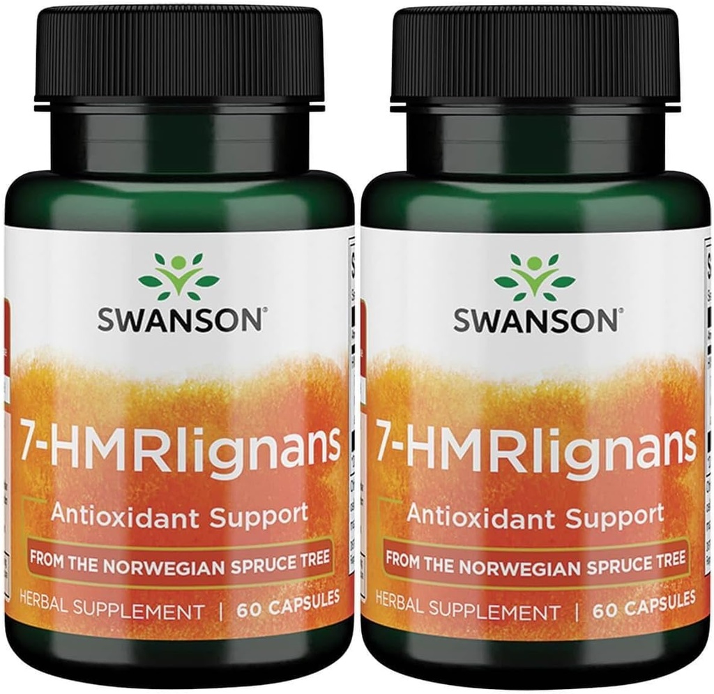 Swanson 7-Hmrlignans from Norwegian Spruce Tree 40 Milligrams 60 Capsule (2 Confezione)