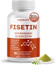 Fisetin 10-in-1 Formula - with Spermidine Quercetin Resveratrol, Elderberry, Turmeric Non-GMO, Gluten-Free, Soy-Free