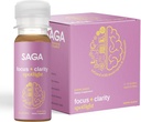 SAGA Organic Focus Shots | Contiene Nootropics, Adaptogens, & Mushrooms - Bacopa & Ashwagandha | High Bioavailability & Fast Onset | No Jitters & Boosts Productivity | Exotic Guava 2oz Shots(12-Pack)
