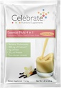 Celebrate Vitamine 4-in-1 Bariatric Multivitamin mit Calcium Citrate Protein Shake, 500mg Calcium, für Post Bariatric Surgery, Vanilla Cake Batter, 15 Single Serve Packets