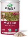 INDE ORGANIQUE Poudre de musc de Psyllium entière organique - Supplément de fibre de musc de Psyllium, support de digestion, végétalien, sans gluten, sans OGM, soluble et insoluble Source de fibre - 12 oz (paquet de 1)