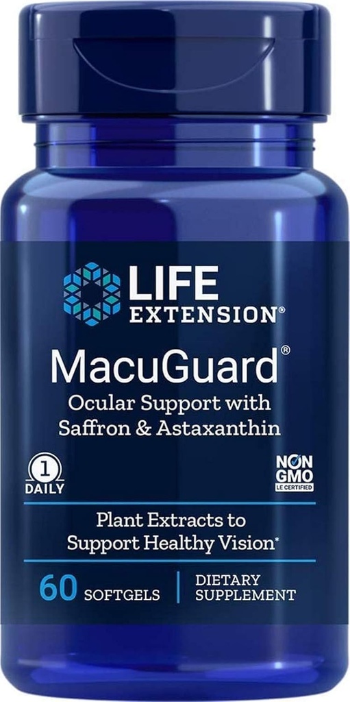 Estensione della vita Macuguard Supporto Oculare Plus Astaxanthin, 60 softgels