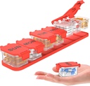 Très grand organisateur hebdomadaire de pilules - Imperméable boîte à pilules de 7 jours, cas portable de vitamine et de supplément, facile à ouvrir conception, idéal pour voyager et la gestion quotidienne des médicaments (rouge)
