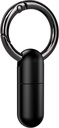 Micro porte-clés Pill Holder Titanium imperméable Mini Pill Container pour la médecine d'urgence, Travel Purse Pocket (Noir)