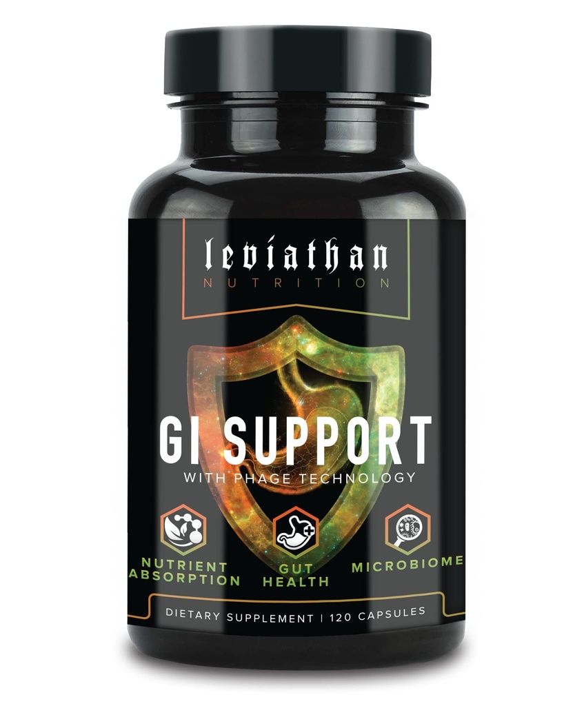 Le Léviathan Nutrition GI- , favorise la santé et les bactéries gustatives - MicroBiome Bloating Balance Probiotic & Intestinal Lining Health avec Zinc-L-Carnosine, Butyrate et Supplément DGL - 120 Capsules