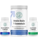 Wellness Men's Brain Bundle - Brain Support Complex, Men's Daily 7 Essentials, und Adaptogen Complex
