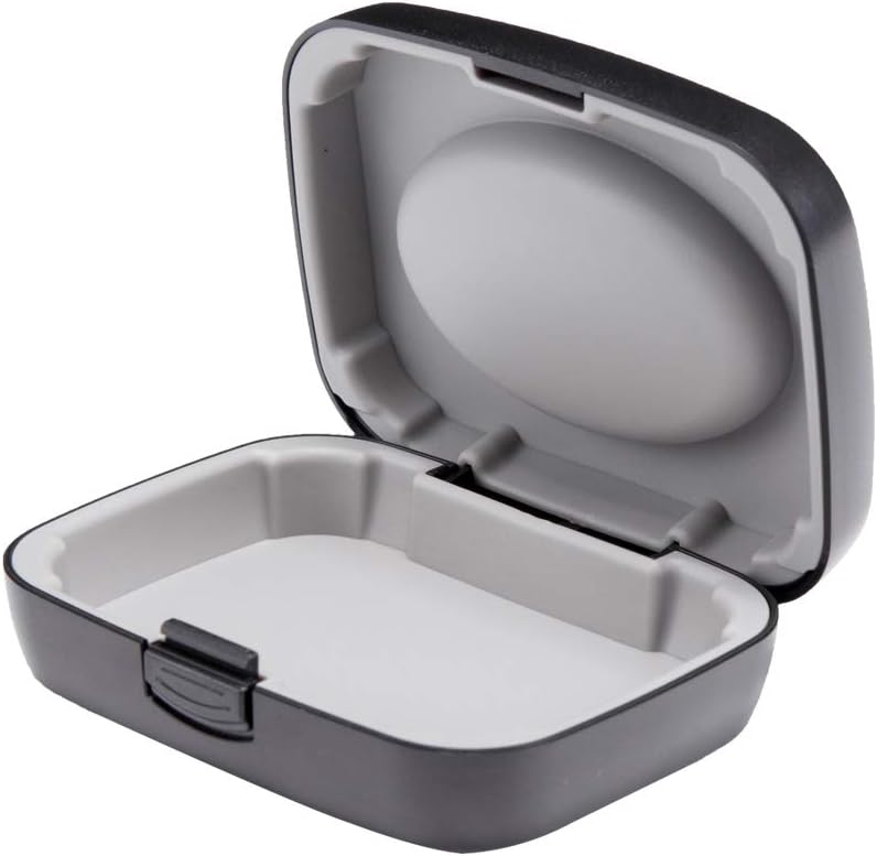 Hörgeräte-Gehäuse Hard - Portable Protective Storage Case für BTE CIC IIC ITE (Schwarz)