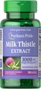 Puritan's Pride Milk Thistle 1000mg, 4:1 Extrakt (Silymarin), 90 Count