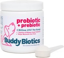 Buddy Biotics Probiotic + Prebiotic für Hunde- Gut Flora Gesundheit, Verdauungs- und Immungesundheit, Durchfall und Bowel-Unterstützung – 5 Billion CFU pro Scoop