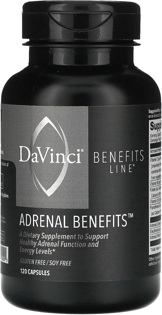Vorteile Linie, Nebennieren Vorteile, 120 Kapseln, Davinci Laboratories von Vermont