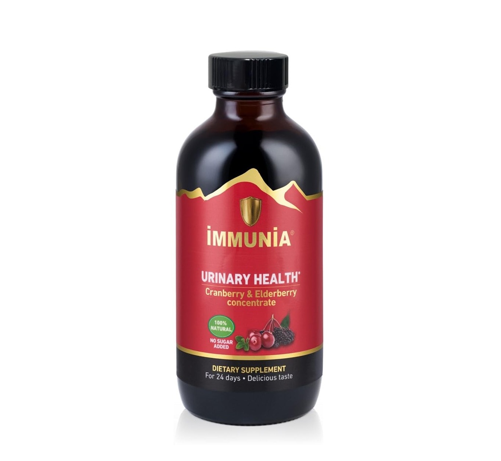 Immunia Urinary Health. Concentrato di mirtilli e mirtilli per la prevenzione delle infezioni urinarie. Naturale. Delizioso. 5 ml/giorno. (1-Pack)