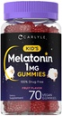 Carlyle Kids Melatonin Gummies | 1 mg 70 Count | Fruit Flavor Gummy | Vegan, Non-GMO, glutenfrei