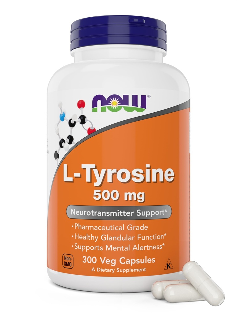 Jetzt Lebensmittel L-Tyrosine 500mg, 300 Kapseln - Non GMO - Unterstützt Psychische Alertness - 500 mg Kapseln - Kostenlose Form Supplement