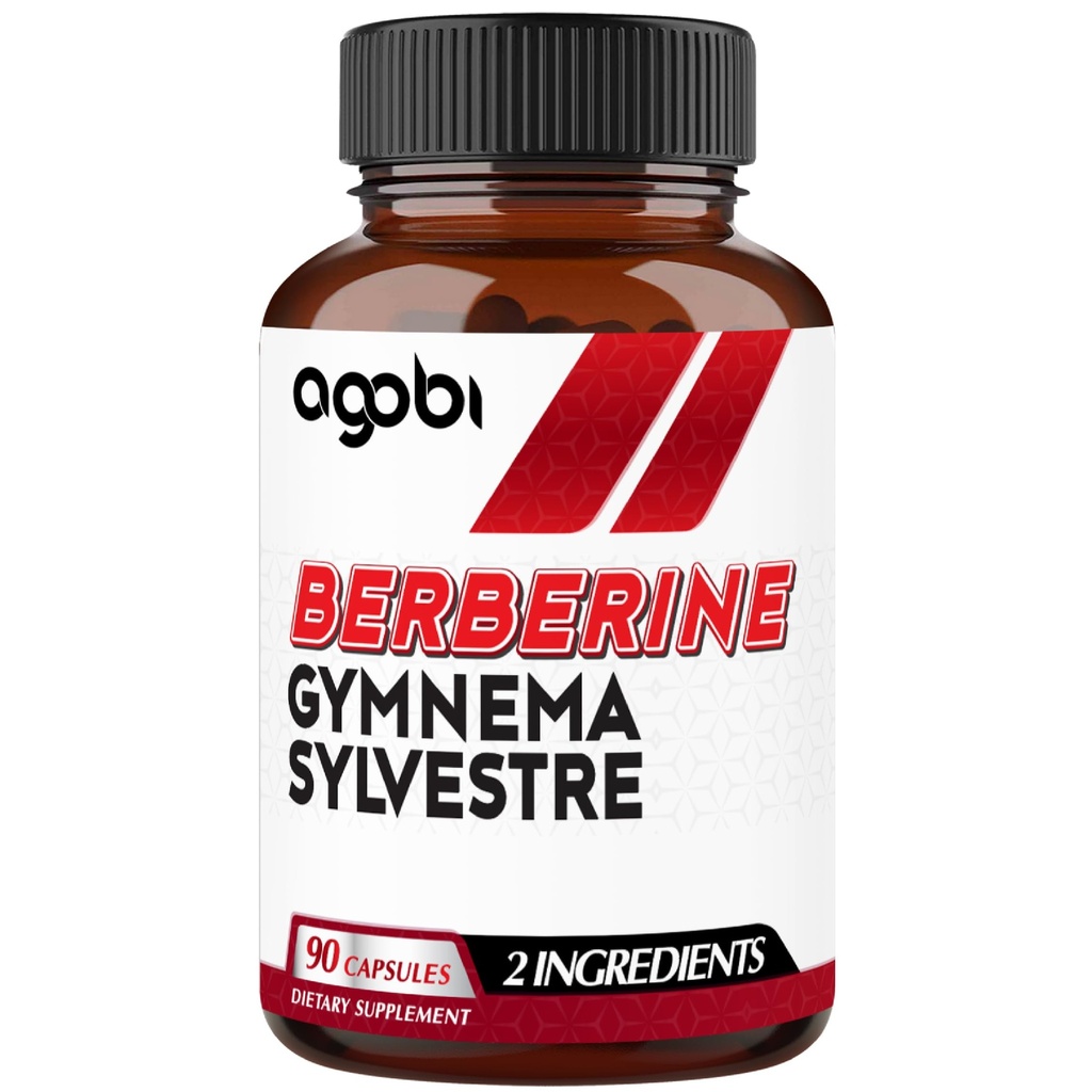 agobi Berberine Suppléments 500mg avec Gymnema Sylvestre - Formule super concentrée pour système immunitaire, santé de la circulation, digestion et production d'énergie - 90 Capsules