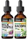BIO KRAUTER Milchdistel Tinktur 2 Fl. Oz. & Bacopa Tinktur 2 Fl. Oz.