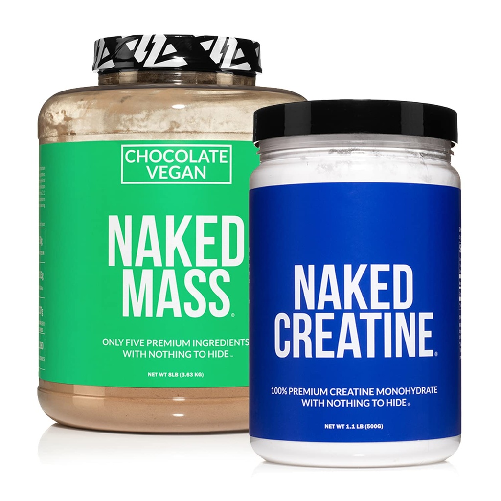 NAKED Soy-Free Protein Bundle: 8LB Chocolate Vegan Maß Creatine