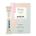 Winged Glow Up Collagen Powder | Besseres Haar, Haut, Nägel für Frauen | Gras Fed Collagen Peptides W/Adaptogen Schisandra, Schnee Pilz, Vitamin C & Biotin | Unflavored, Non Gmo, 15 Count