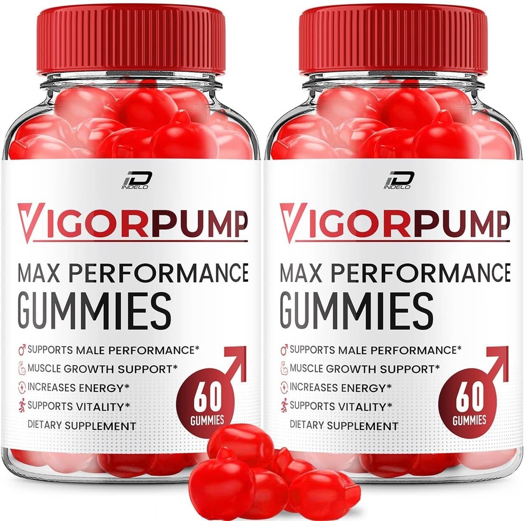 Gummies de pompe de Vigor pour les hommes – VigorPump mâle Gummies Supplément tout naturel, Gummies de pompe de Vigor Avis (2 Pack - 120 Gummies)