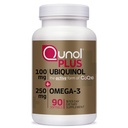 Qunol Plus Ubiquinol CoQ10 100mg avec Omega 3 Huile de poisson 250mg, Supplément antioxydant extra-fort, 90 Compte