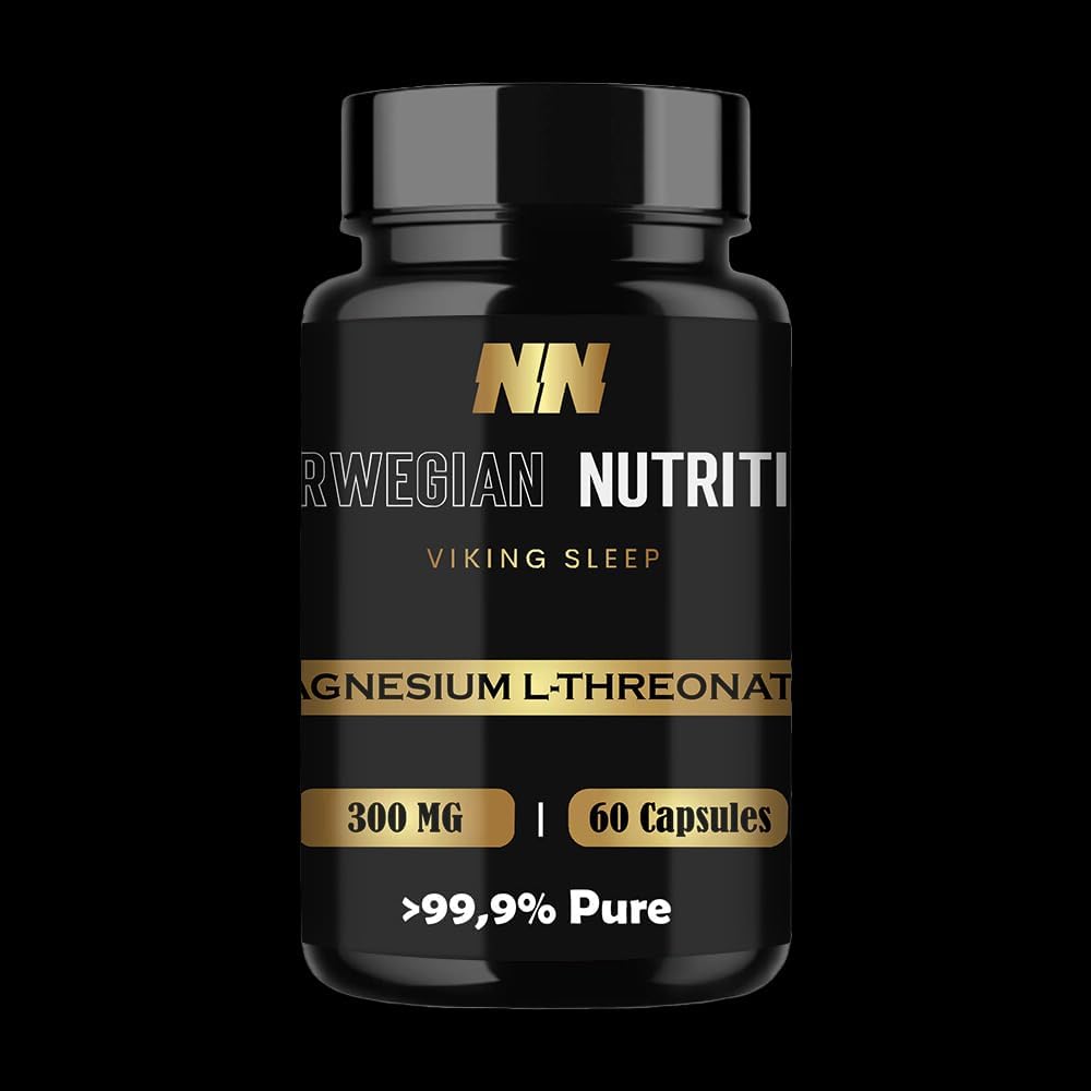 Magnesio L-Threonate, 60 capsule di 300MG! (non 144MG Like Others) - Migliora la tua vita - Migliore qualità del sonno e messa a fuoco, Memoria, attenzione e funzione cognitiva - Oltre 99,9% Pure!! Gluten Free.