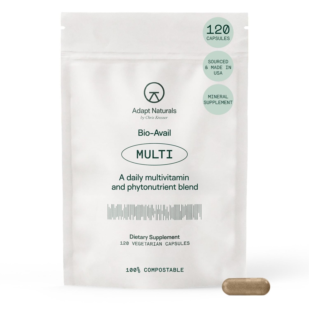 Adapt Naturals Multivitamin für Frauen und Männer, Bioverfügbar Easy-to-Absorb Multivitamin Tagesergänzung mit Biotin, Niacin, Vitamin A, B, C, D, E, K1, Zink, Magnesium - Immununterstützung - 30 Tage Versorgung