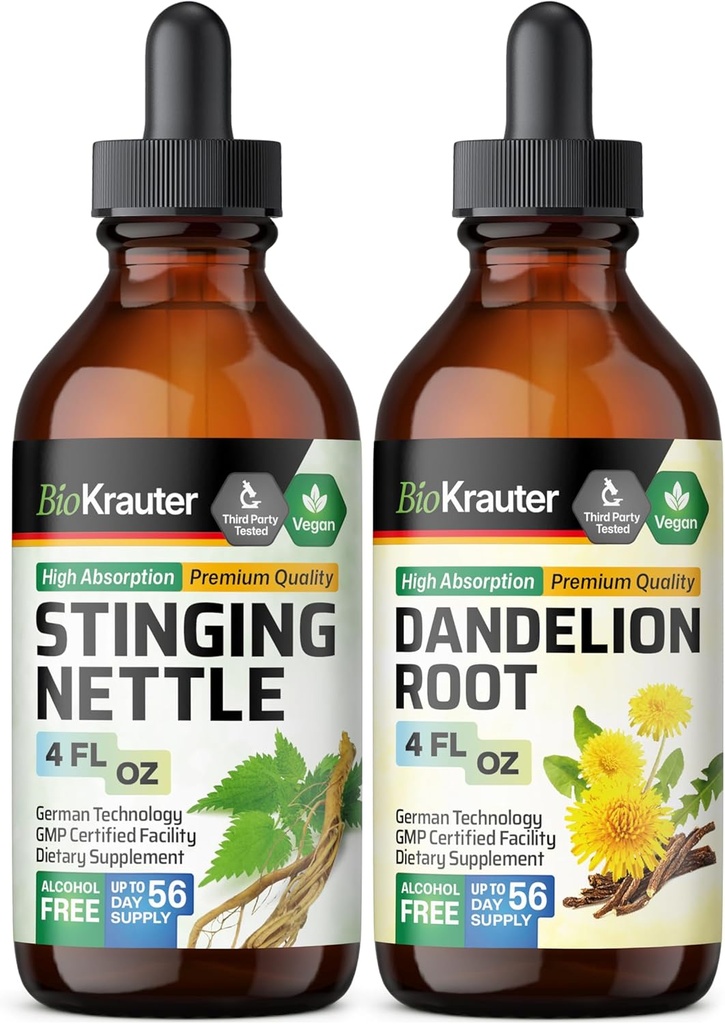BIO KRAUTER Teinture de la nébuleuse 4 Fl. Oz. & Dandelion Teinture 4 Fl. Oz.