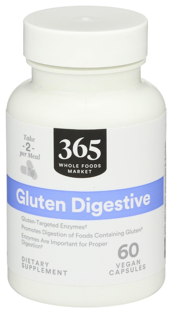 365 von Whole Foods Market, Enzyme Gluten Digestive, 60 Count