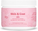 Bocce's Bakery Skin & Coat Supplement for Dogs, Chews Daily Made in The USA with Vitamine E & Essential Fatty Acides, soutient la peau et le manteau sains, saumon, 60 ct, rouge (DG-SP-SKIN60)