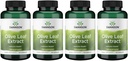 Swanson Olive Leaf Extract Capsules with 20% Oleuropein - (120 Capsules, 500mg Each) 4 Bottles