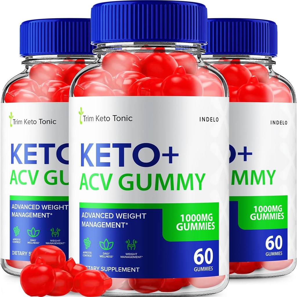(3 Pack) Trim Keto Tonic Gommies de vinaigre de cidre de pomme, Trim Keto Gommies Supplément de gestion du poids, Trim Keto Tonic Commentaires avec vinaigre de cidre de pomme, Trim Keto Tonic Gommies de vinaigre de cidre de pomme, B12 (180 Gommies)