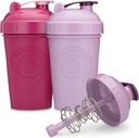 GOMOYO 20-Ounce Shaker Bottle mit Action-Rod Mixer | Shaker Cups mit Motivation Zitate | Protein Shaker Bottle ist BPA Free und Spülmaschine Safe | Raspberry & Lavender