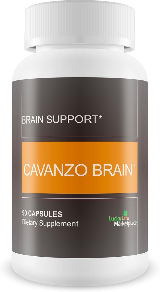 Cavanzo Soutien du cerveau - Supplément de soutien du cerveau Améliorer la concentration de la mémoire et la fonction cérébrale - Mémoire - Focus - Clarity - Recovery - Stamina - Cavanzo Frankencens Amélioration de la formulation de la capsule