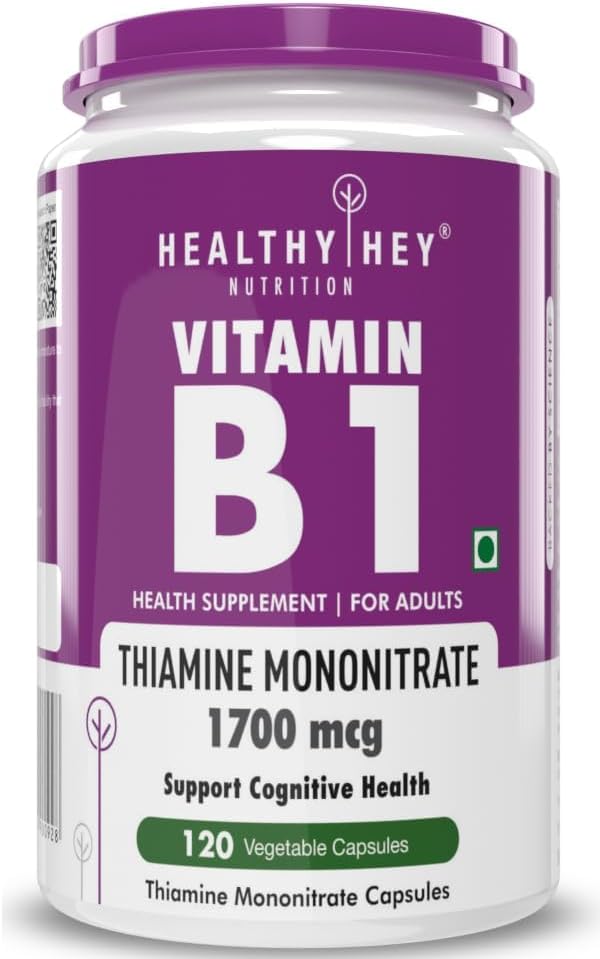 Vitamin B1 Thiamine -120 Veg Capsules