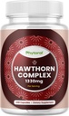 High Strength Hawthorn Berry Capsules - Pure Antioxidant Hawthorn Berry Supplement with Leaf & Flower Extract 4:1 for Healthy Heart & Digestion - Energy Support for Men & Women - 240 Count Pack