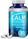 Anti-Stress-Ergänzung - 30 Kapseln - Berechnung Ergänzungen für Erwachsene mit Magnesium & Vitamin C - Natürliche Stress-Unterstützung Pillen - Kalorien Kapseln für Frauen & Männer - Stress Vitamine täglich