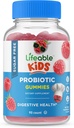 Probiotici senza zucchero per i bambini – Grande Tasting Natural Flavor Gummy Supplement Chewable – OGM Free, Vegetariano, Gluten Free – per Gut Health e Immune Support – per i bambini – 90 Gummies