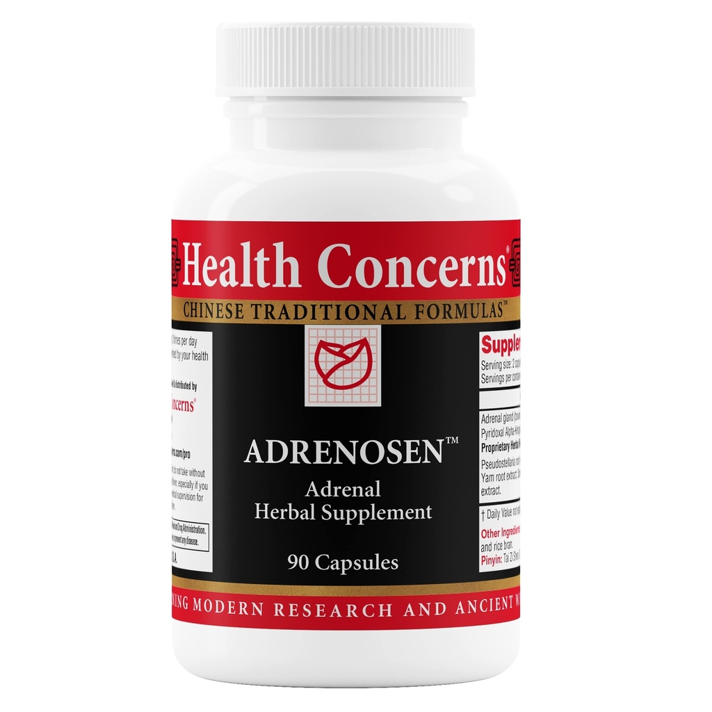 Adrenosen – Supplemento di supporto per la fatica e il burnout adrenale – Energy, Focus & Stress Recovery – Bovine Adrenal, PAK, Eleuthero, Schisandra & Chinese Herbs – 90 capsule