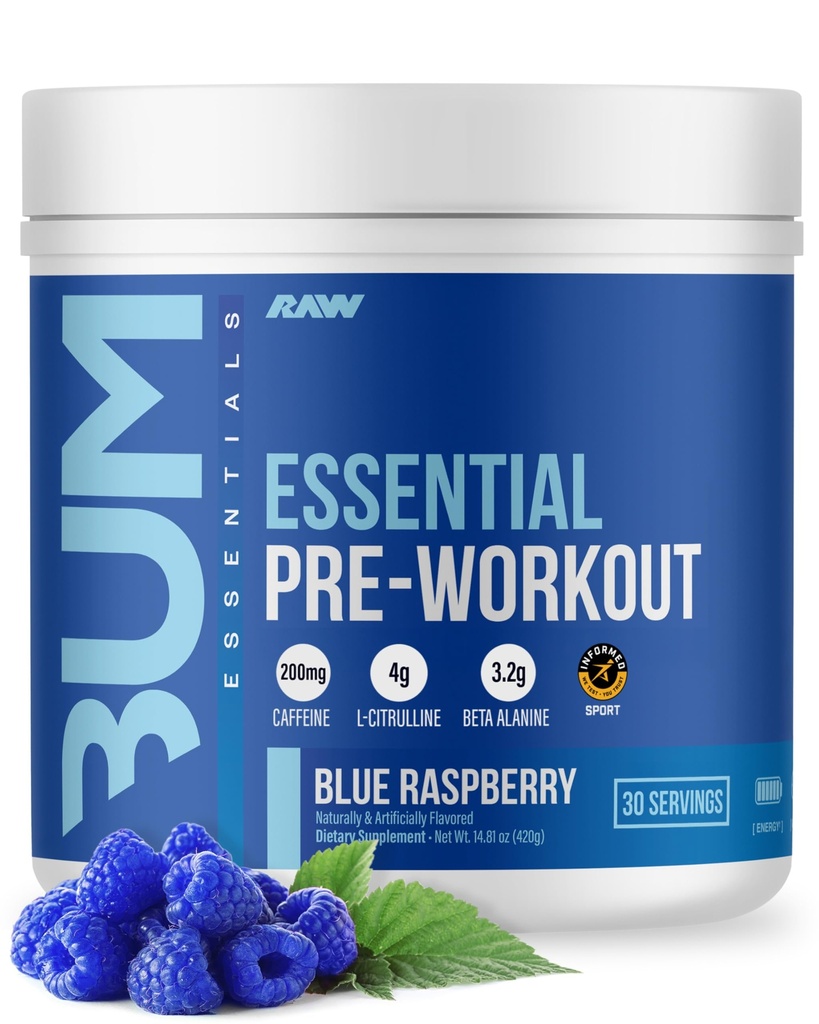 RAW Nutrition - Essential Pre - Chris Bumstead Pre Workout Formula, Sports Nutrition Pre-Workout Poudres.